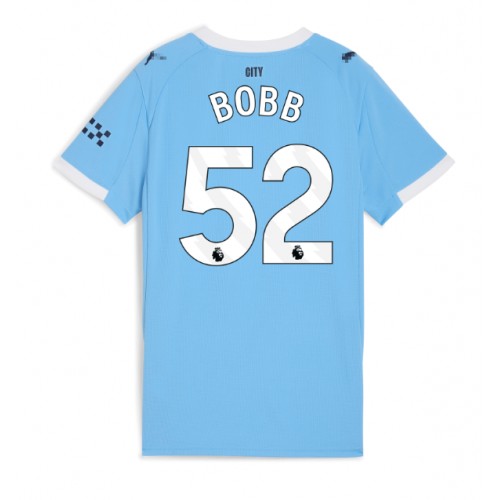Manchester City Oscar Bobb #52 Hjemmebanetrøje Dame 2025-26 Kort ærmer Manchester City Oscar Bobb #52 Hjemmebanetrøje Dame 2025-26 Kort ærmer